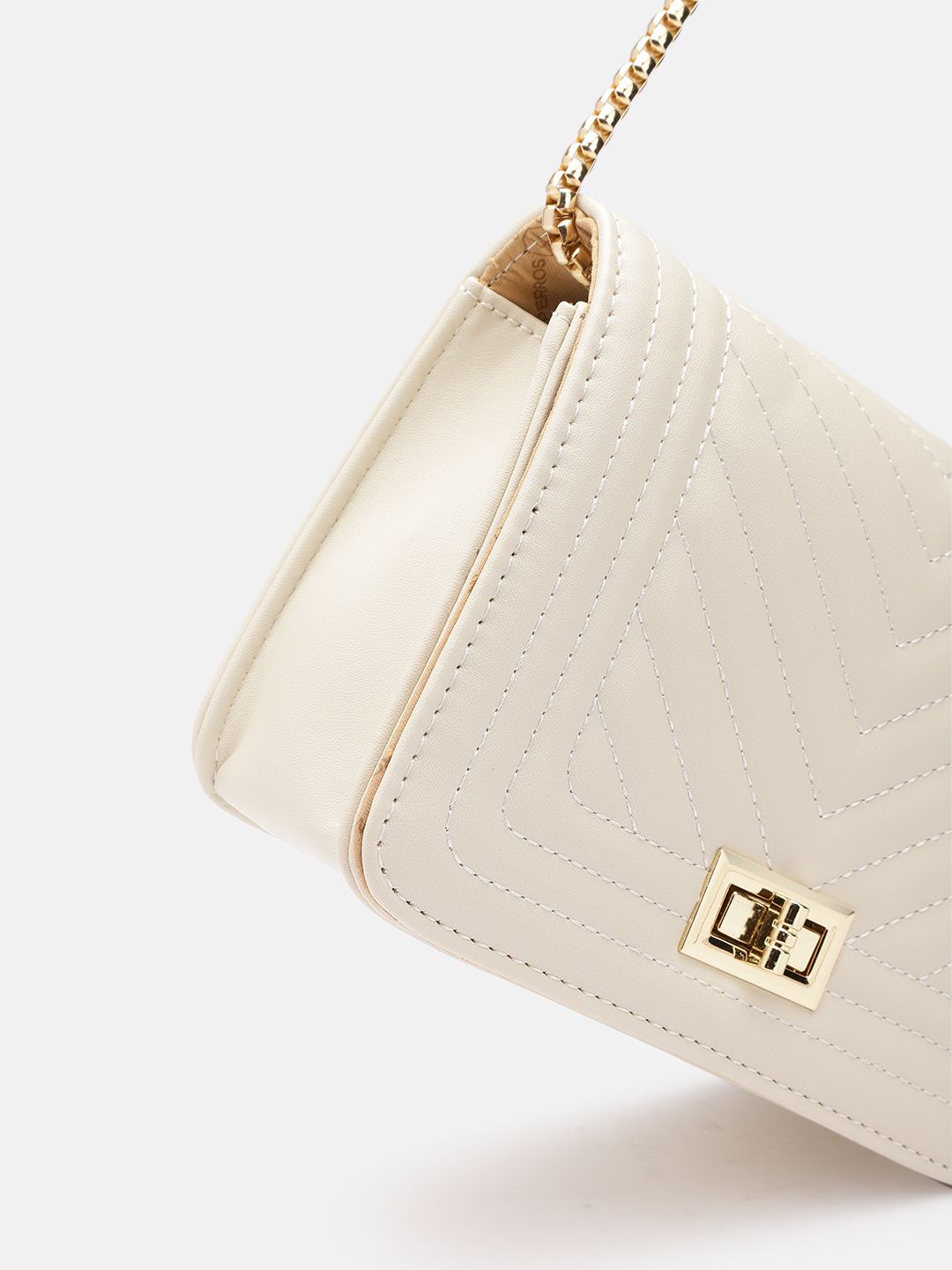 Lino Perros Structured Sling Bag with Quilted Detail