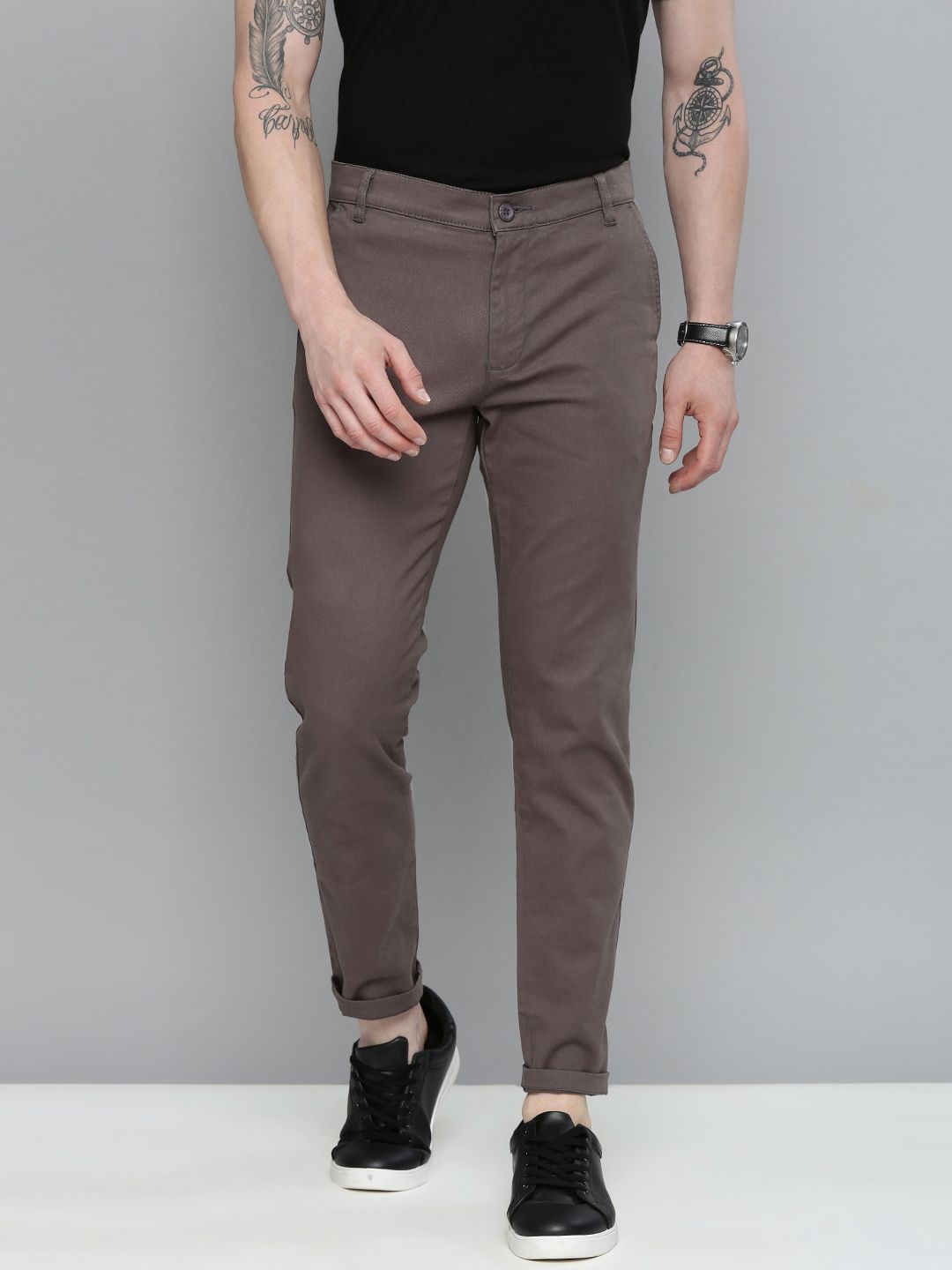 The Indian Garage Co Men Slim Fit Trousers
