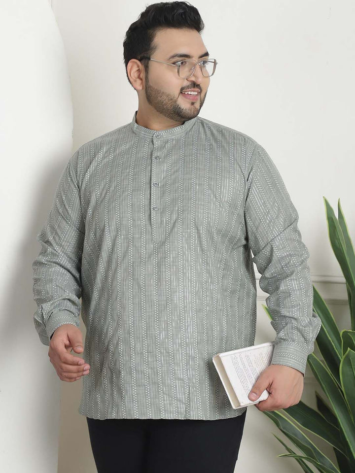 SOJANYA PLUS Geometric Embroidered Pure Cotton Kurta