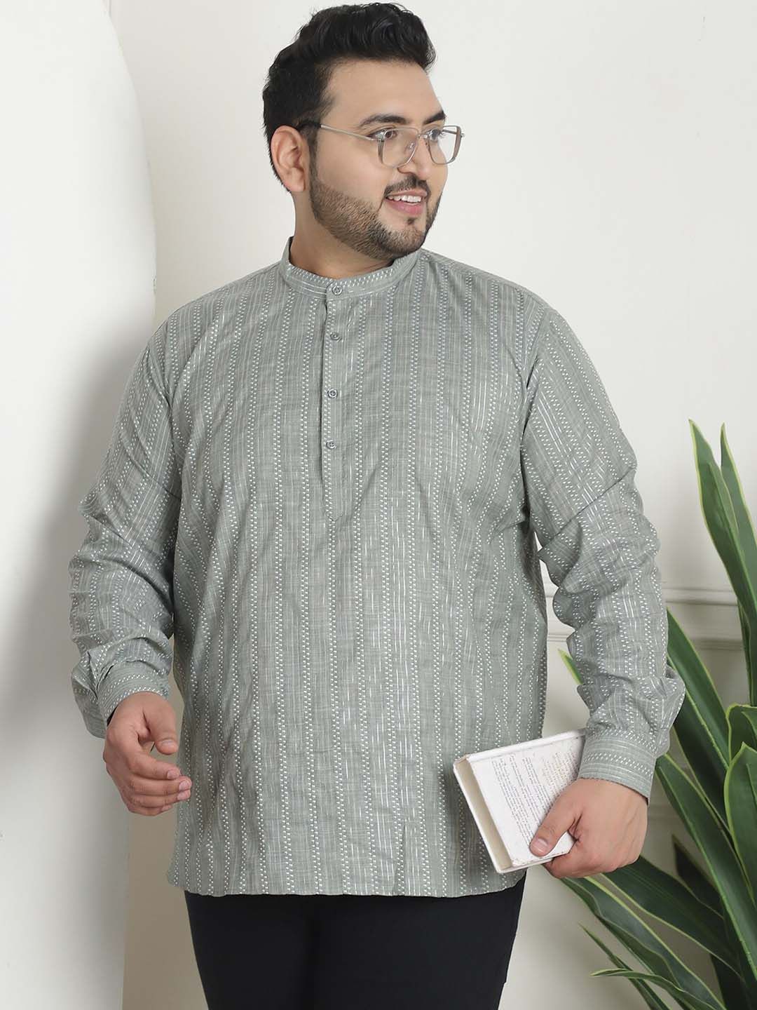 SOJANYA PLUS Geometric Embroidered Pure Cotton Kurta