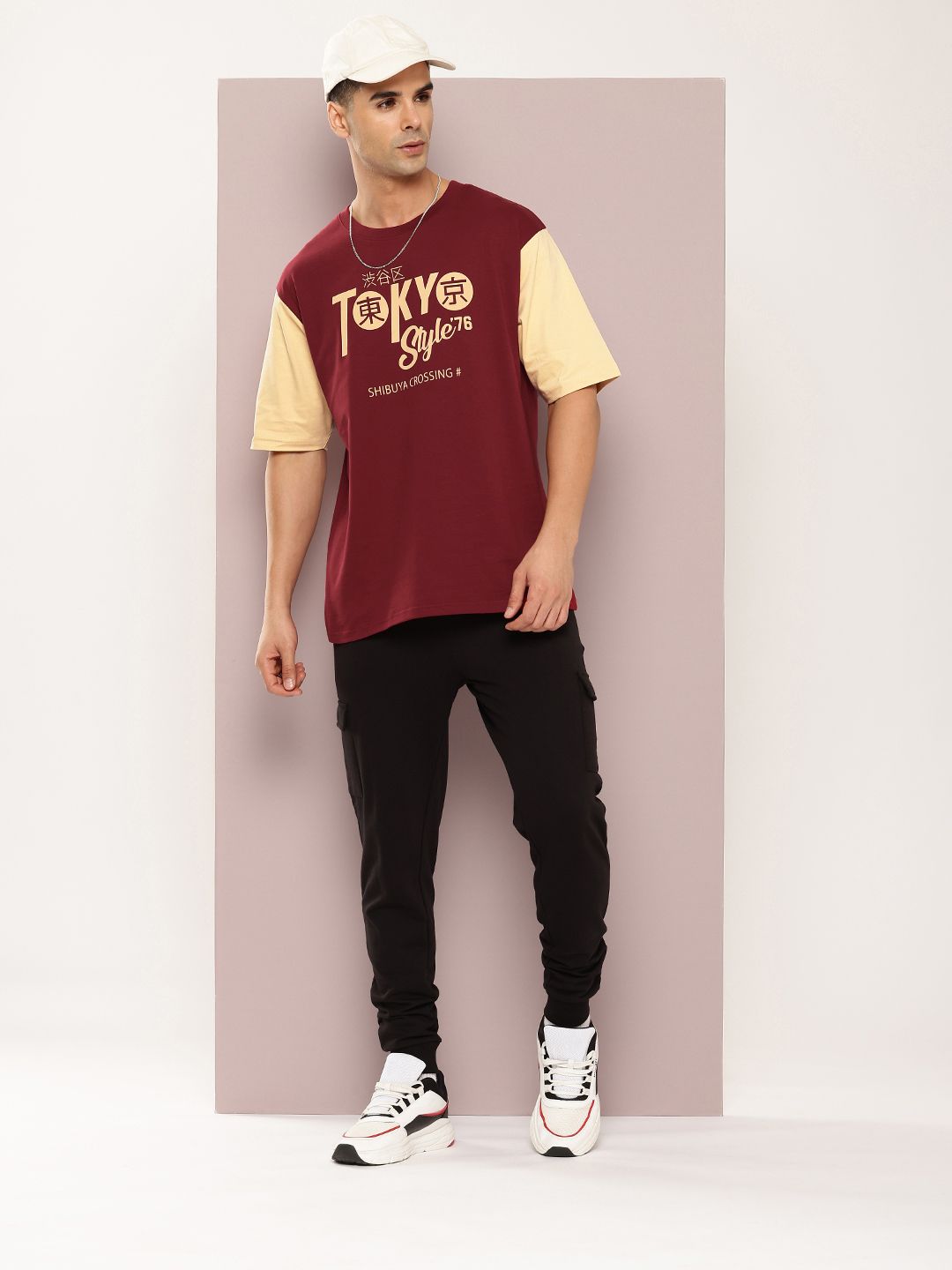 DILLINGER Men Typography Printed Oversized Cotton T-shirt