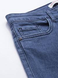 all about you Women Slim Bootcut Fit High-Rise Light Fade Stretchable Jeans