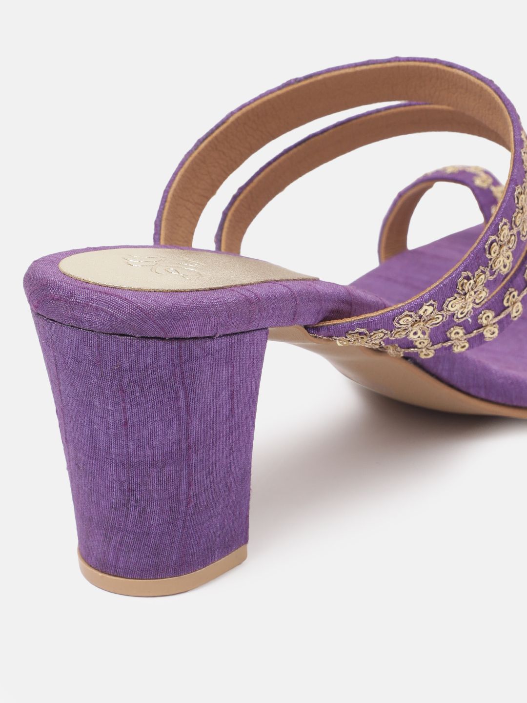 House of Pataudi Ethnic Embellished Block Heel