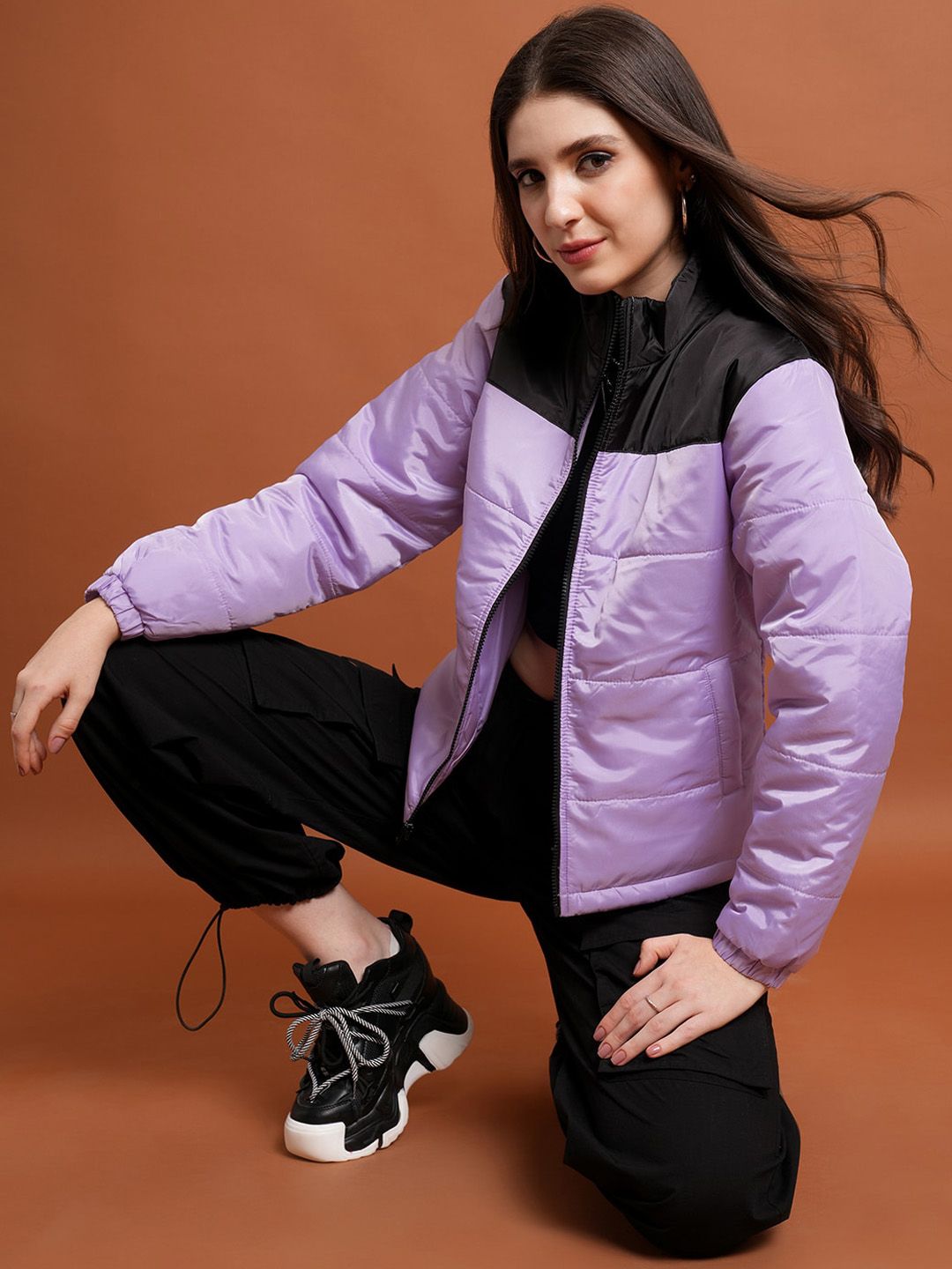 Tokyo Talkies Colourblocked Puffer Jacket