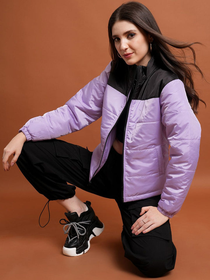 Tokyo Talkies Colourblocked Puffer Jacket