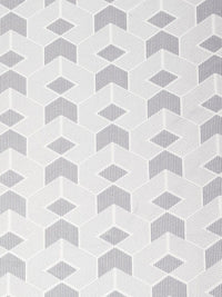 KLOTTHE Grey Geometric Cotton 300 TC Single Fine Bedsheet with a Pillow Cover-87 x 59 inches