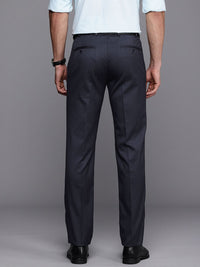Raymond Men Textured Slim Fit Formal Trousers