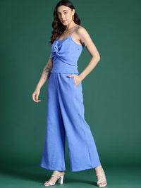 DressBerry Twisted Detail Textured Top and Trousers Co-Ord Set