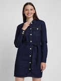 SPYKAR Shirt Collar Button-Down Cotton Shirt Dress