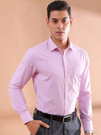 The Indian Garage Co. X Luxe Men Slim Fit Micro Checks Formal Shirt