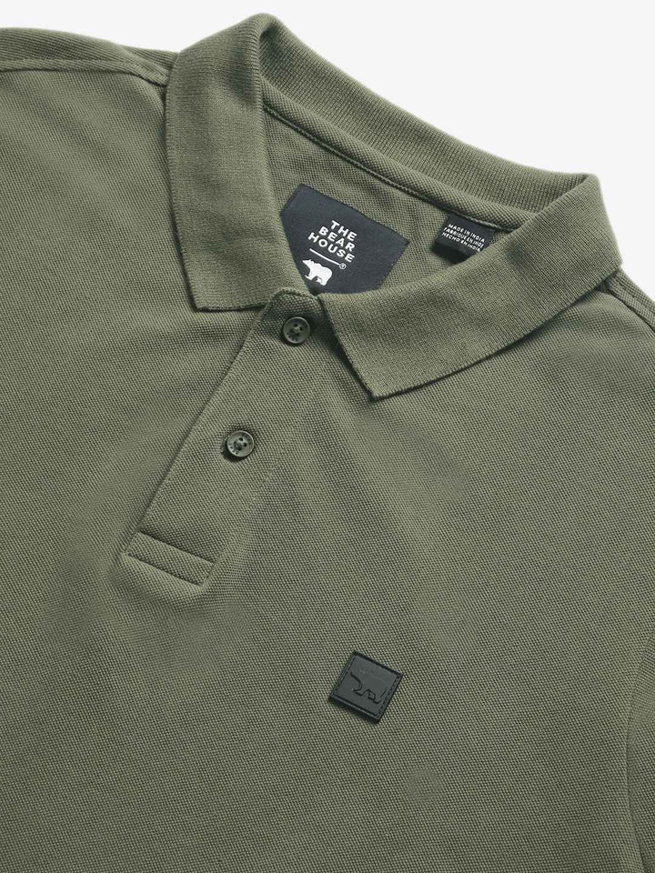 THE BEAR HOUSE Men's Ombre Cotton Regular Fit Polo Collar Tshirt