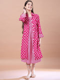 pspeaches Girls Ethnic Motifs Print A-Line Cotton Midi Dress