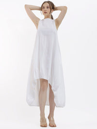 RAREISM Rounf Neck Striped A-Line Maxi Dress