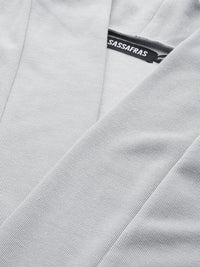 Sassafras Wanita Kelabu Kelabu Pepejal Longline Front Shrug