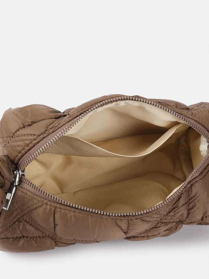 DressBerry Textured Structured Handheld Bag with Quilted