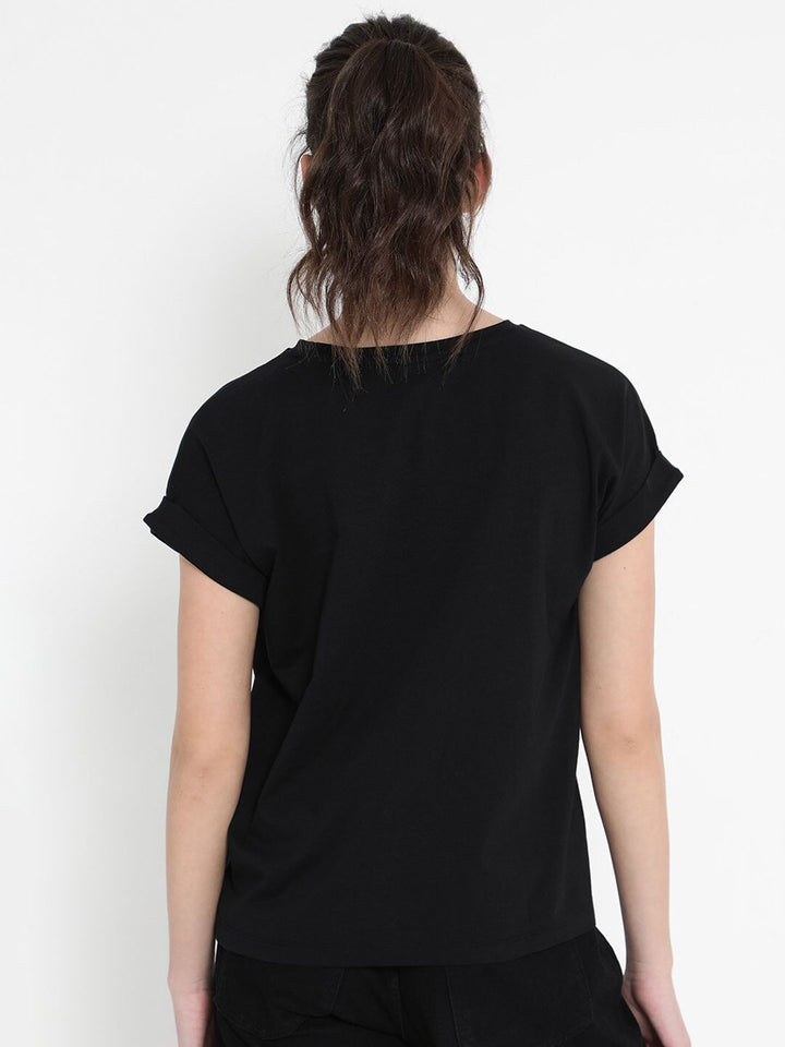 RAREISM Brahe Graphic Printed Extended Sleeves Cotton T-shirt