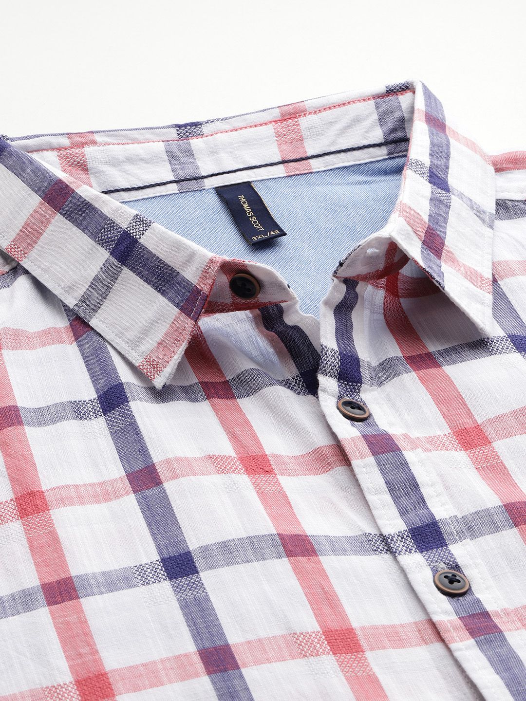 Thomas Scott Men Plus Size Premium Checked Casual Shirt