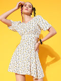 STREET 9 Women Bright Yellow Conversational Dress