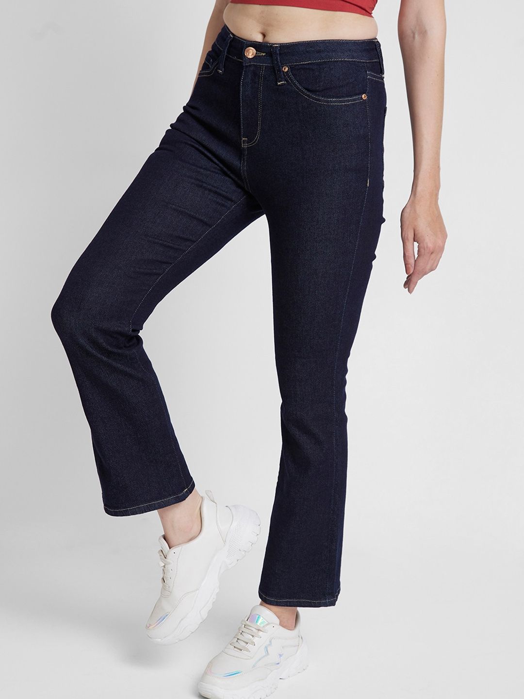 SPYKAR Women Elissa Bootcut High-Rise Clean Look Stretchable Jeans