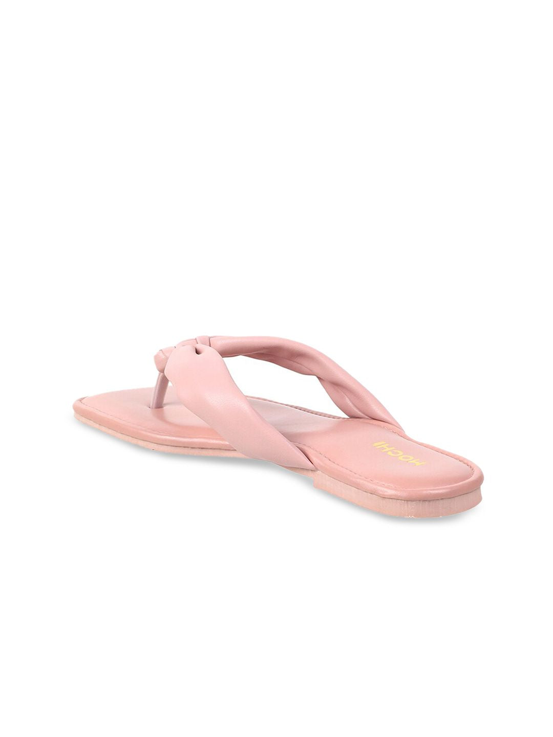 Mochi Women Pink Open Toe Flats