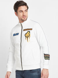 Being Human Graphic Printed Stand Collar Bomber Jacket