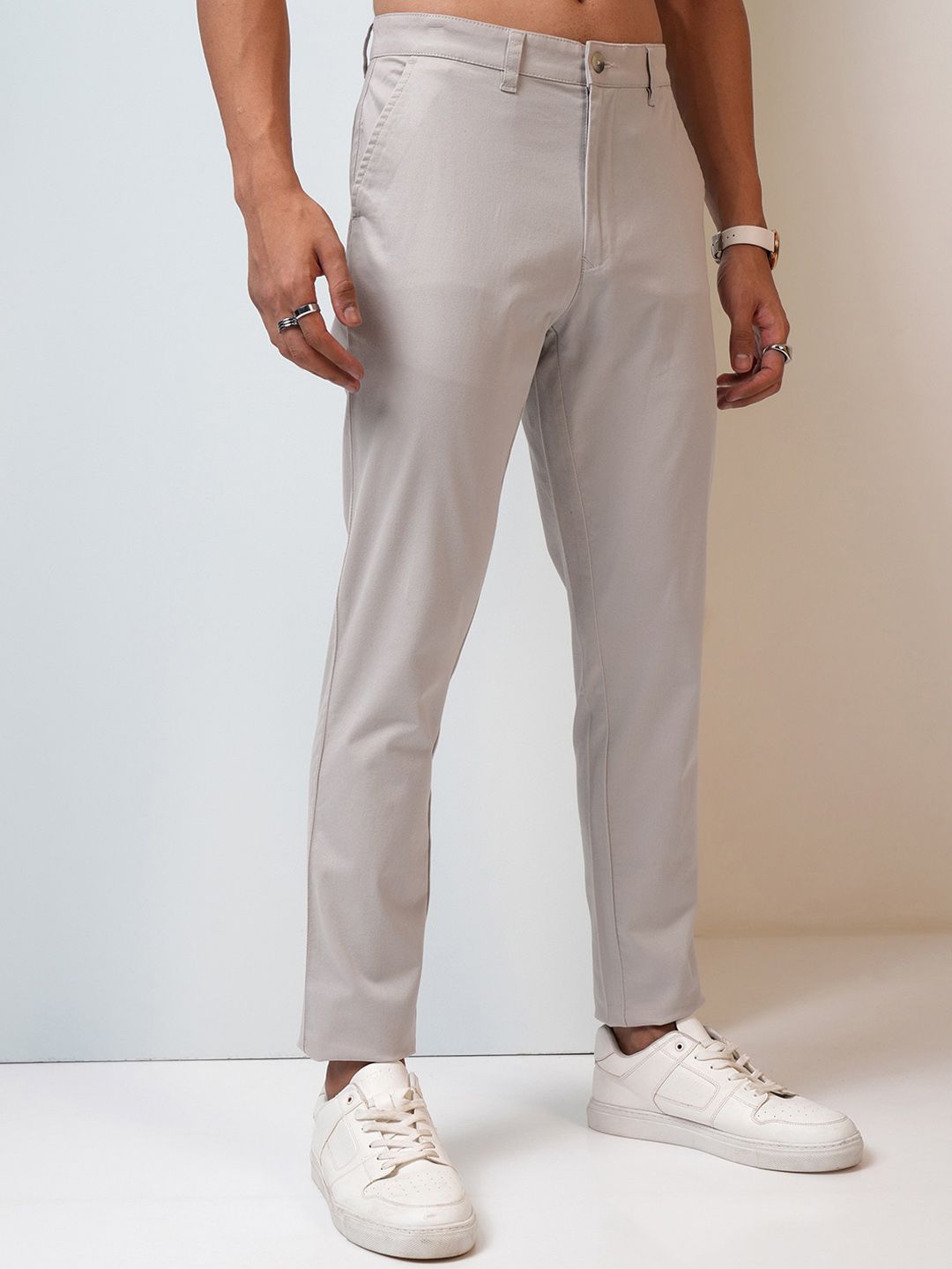 HIGHLANDER Men Soft Feel Twill Chino Trousers
