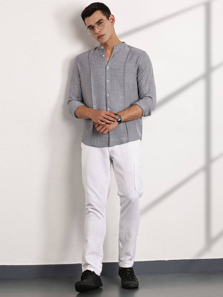 Thomas Scott Men Premium Slim Fit Opaque Casual Shirt