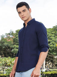 Thomas Scott Premium Seersucker Button-Down Collar Cotton Shirt