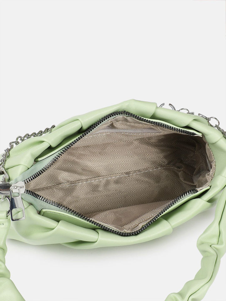 DressBerry Structured Pleated Shoulder Bag