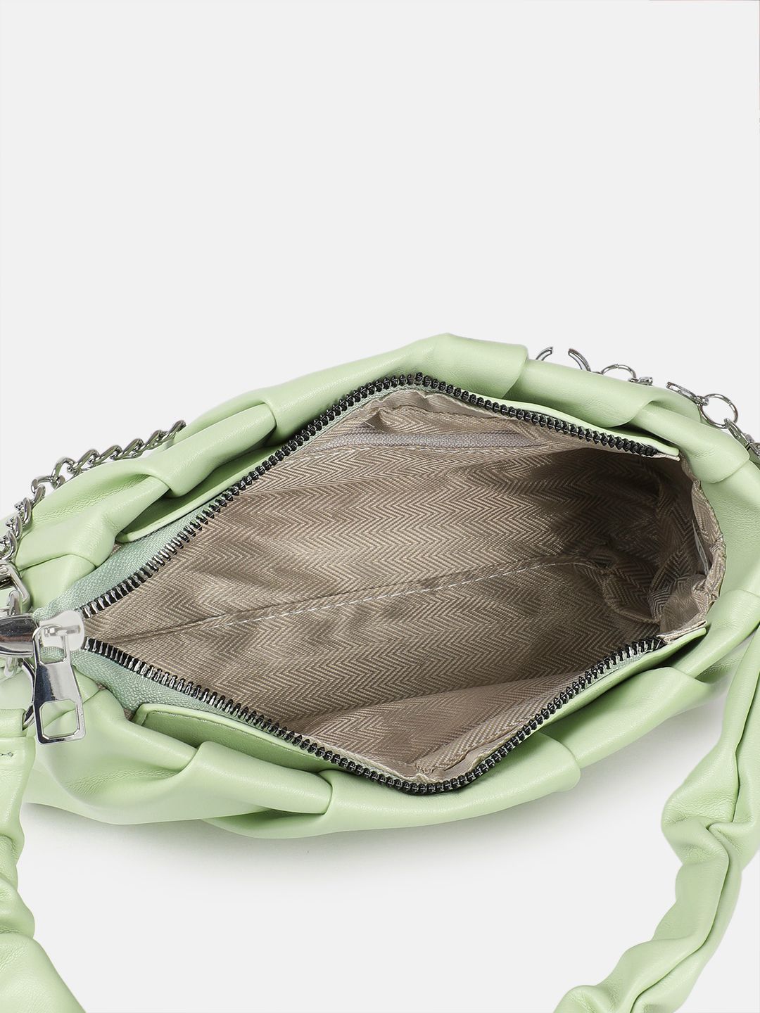 DressBerry Structured Pleated Shoulder Bag