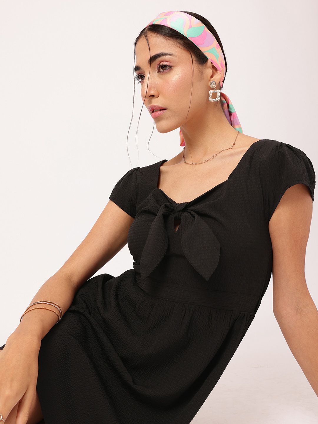 DressBerry Seersucker A-Line Dress