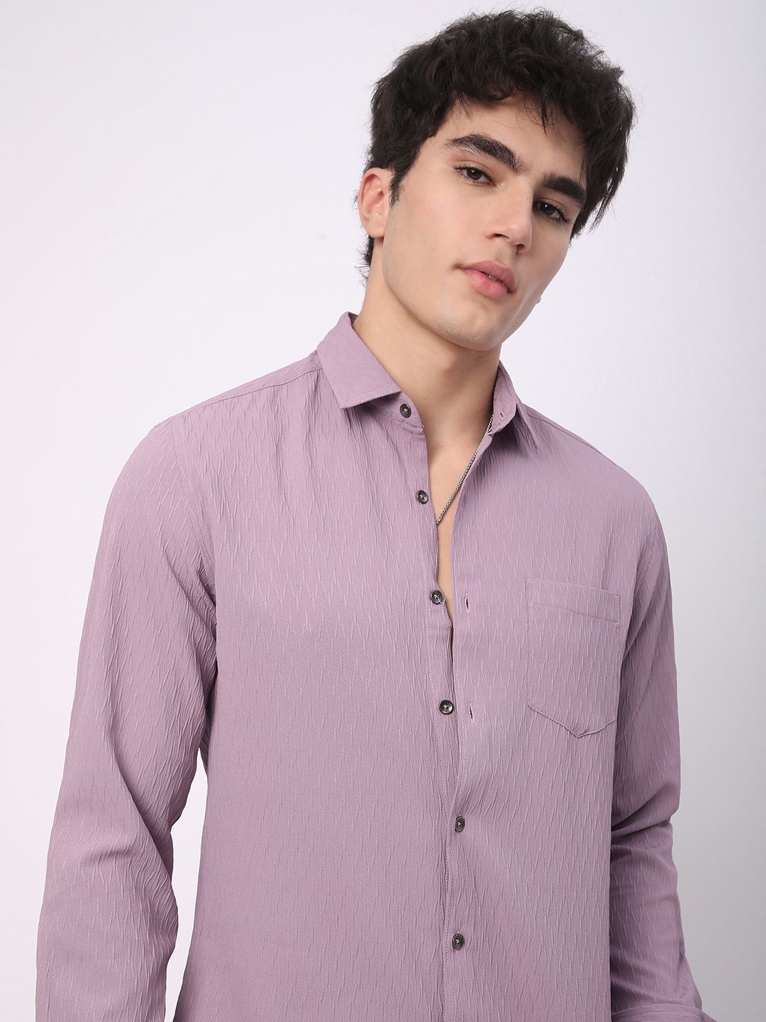 VASTRADO Men Classic Slim Fit Opaque Casual Shirt