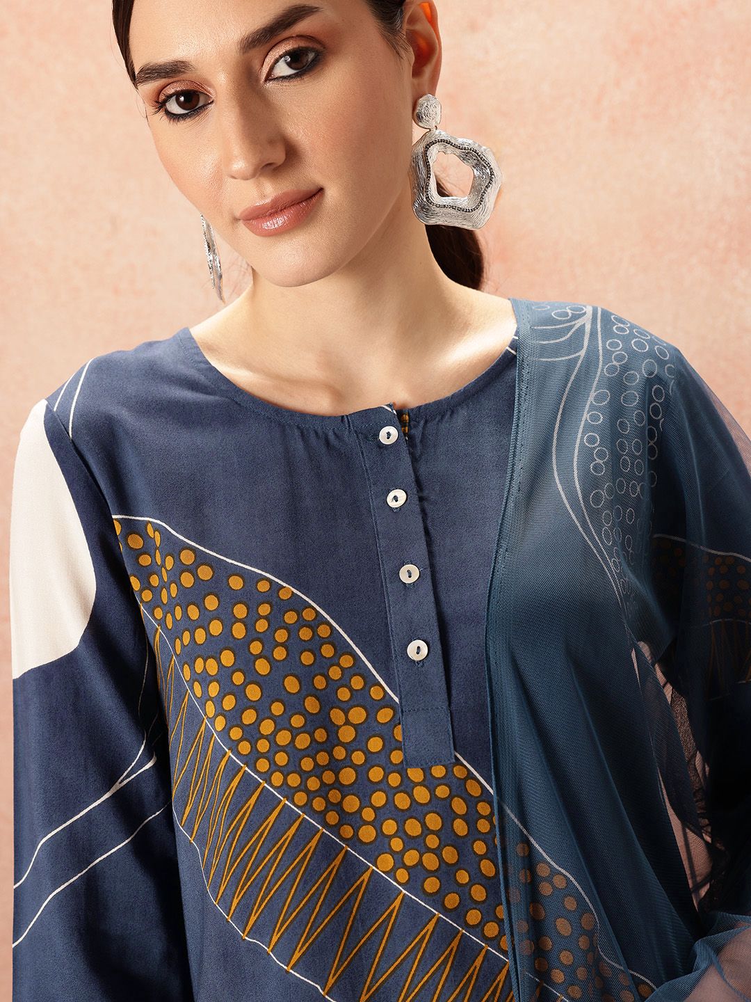 all about you Printed Regular Kurta With Palazzos & Dupatta