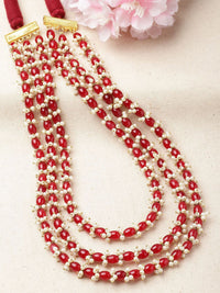 Anouk Gold-Plated Beaded Layered Necklace
