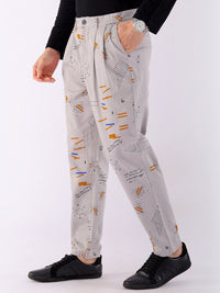 The Indian Garage Co Abstract Printed Cotton Loose Fit Trouser
