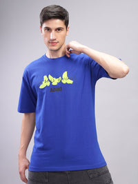 ADRO Men Typography Printed Applique T-shirt