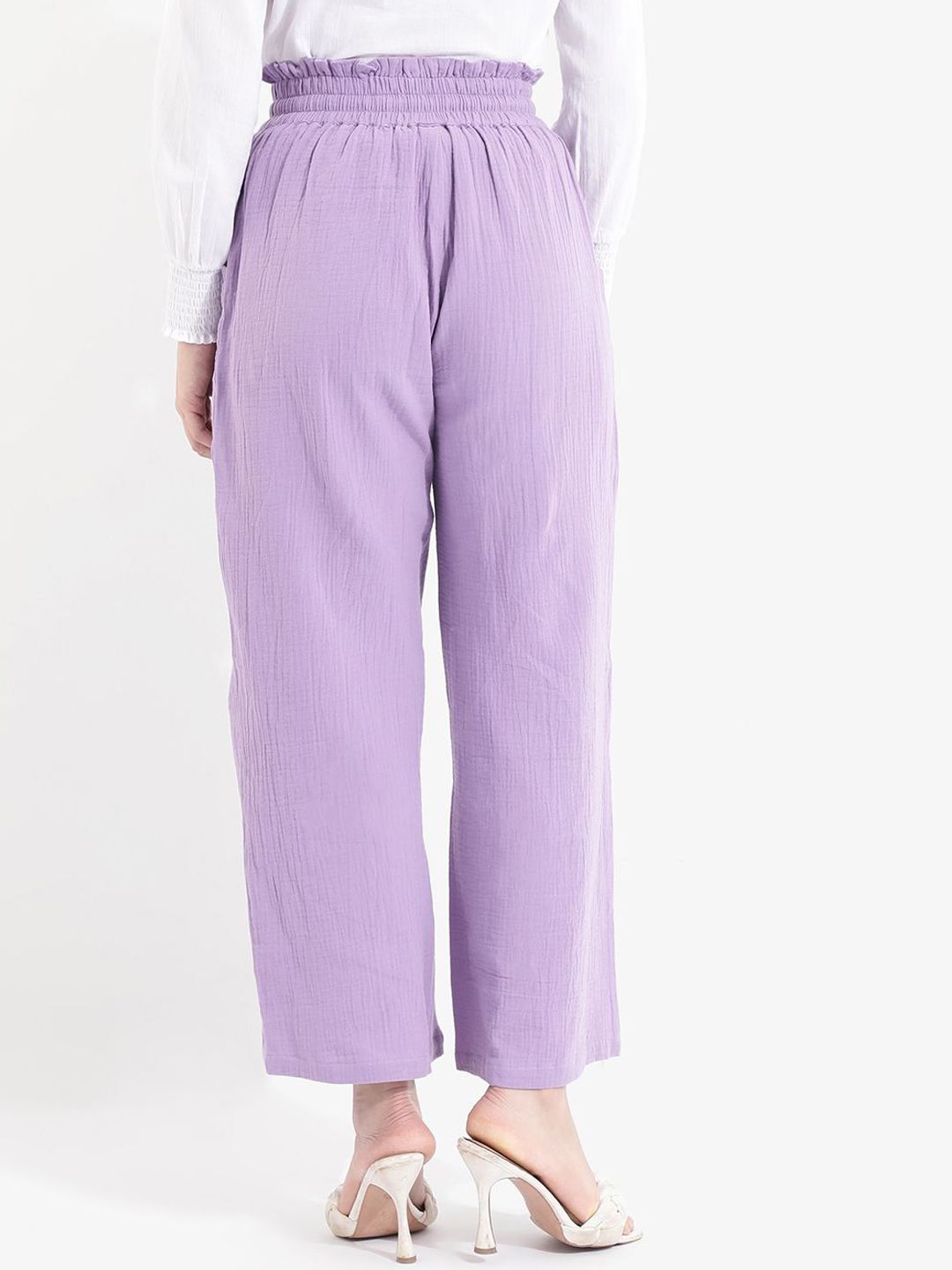 RAREISM Women Loose Fit High-Rise Trousers
