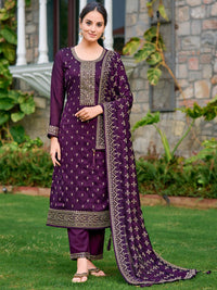 Kalini Floral bersulam kurta lurus dengan seluar & dupatta