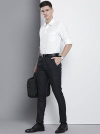 The Indian Garage Co. X Luxe Men White Slim Fit Opaque Formal Shirt
