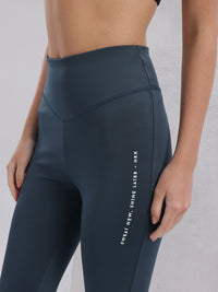 HRX by Hrithik Roshan Women Typography Print Mid-Rise Rapid-Dry Training Tights