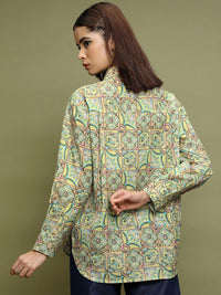 Vishudh Ethnic Motifs Printed Spread Collar Casual Shirt