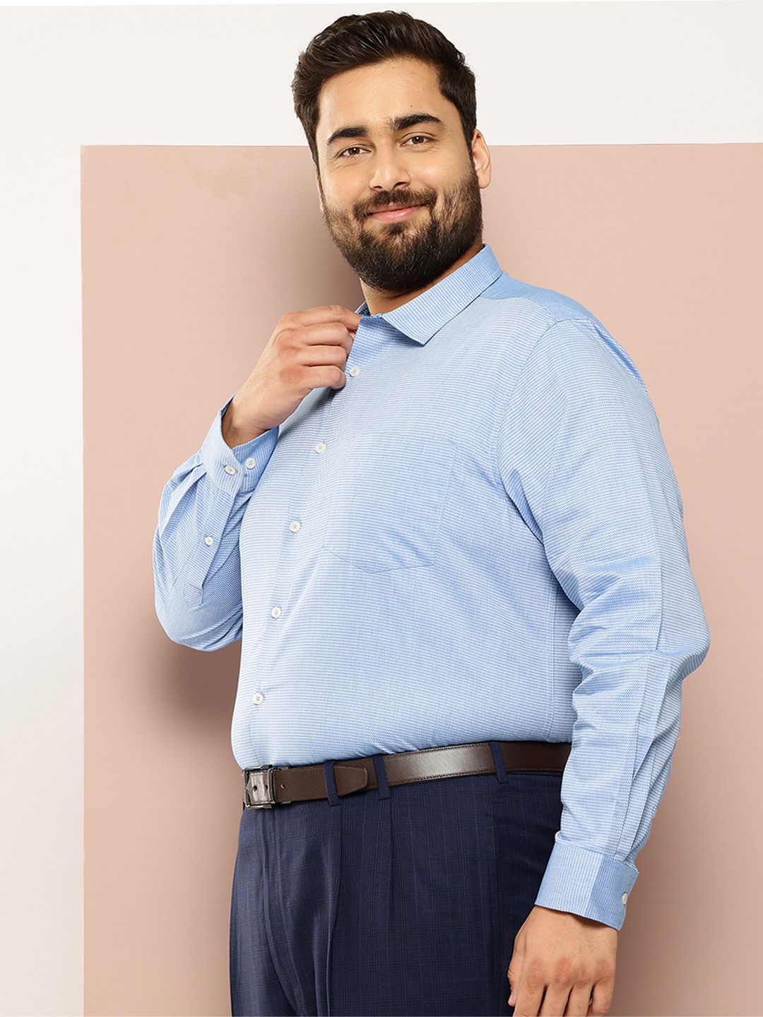 Thomas Scott Men Plus Size Premium Pure Cotton Formal Shirt