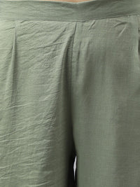 KALINI Striped Round Neck Kurta with Trousers
