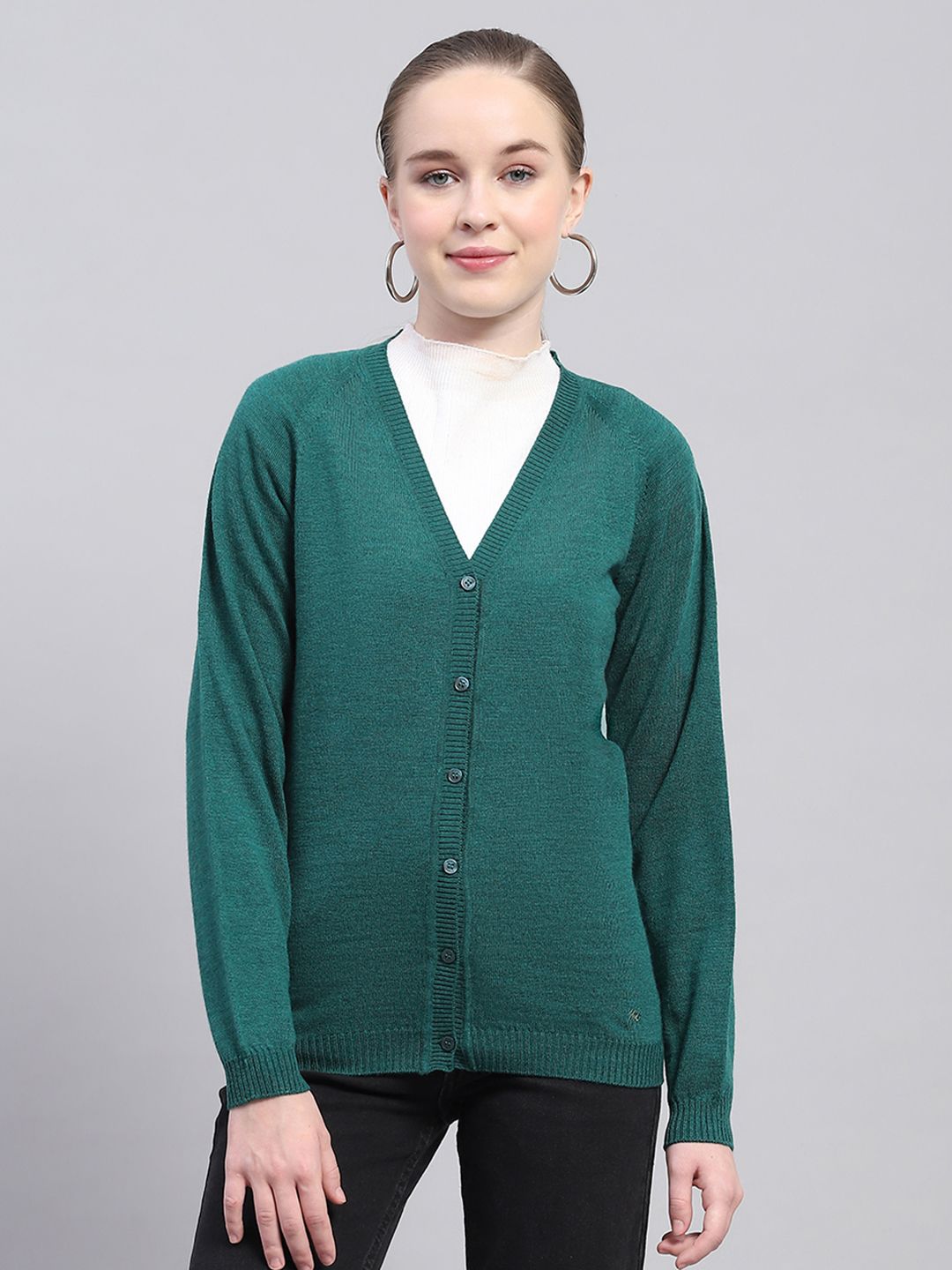 Monte Carlo V-Neck Woollen Cardigan Sweater