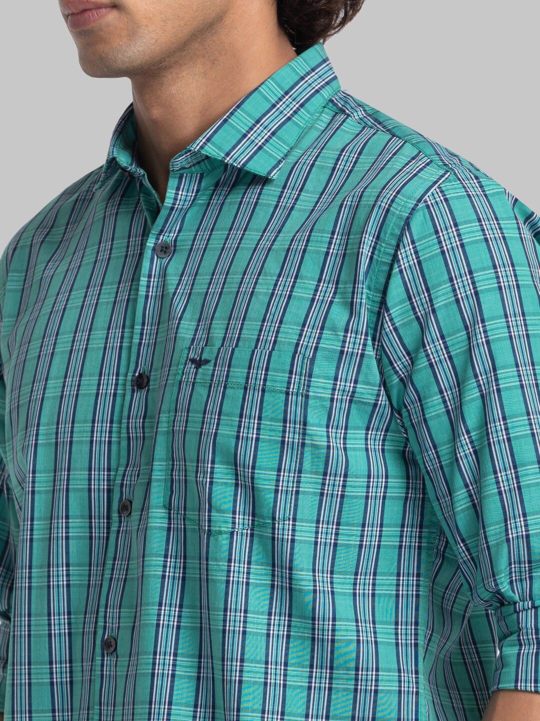 Park Avenue Checks Slim Fit Organic Cotton Casual Shirt