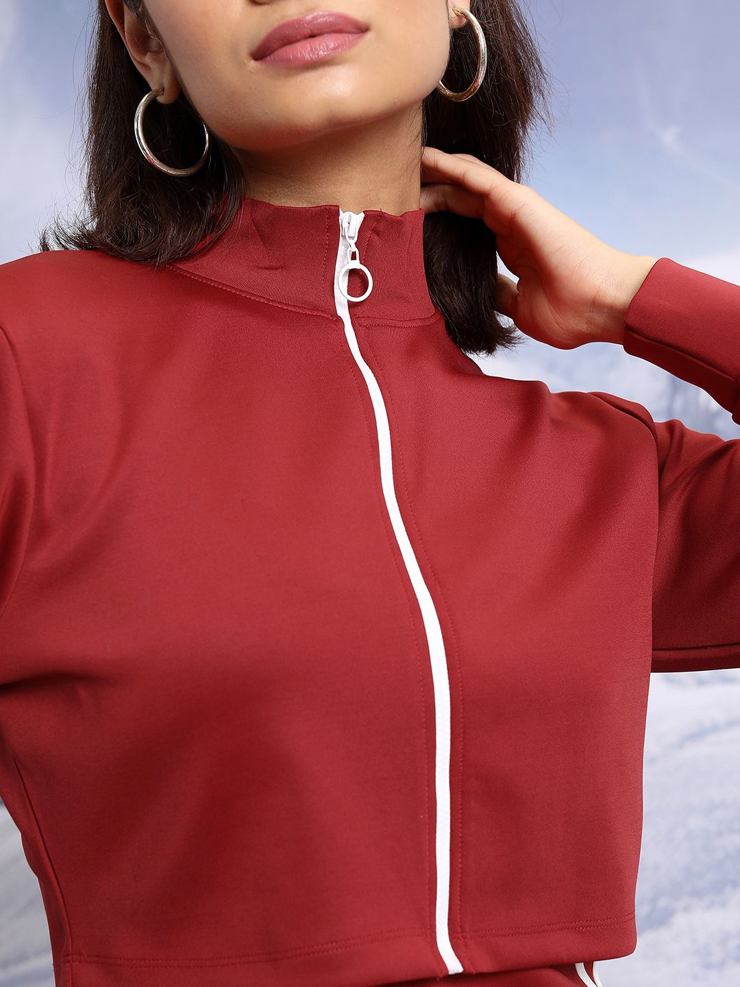 Tokyo Talkies Mini Dress with High Neck Crop Jacket