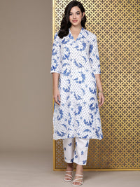 House of Pataudi Women Jashn Conversational Printed Regular Kurta with Trousers