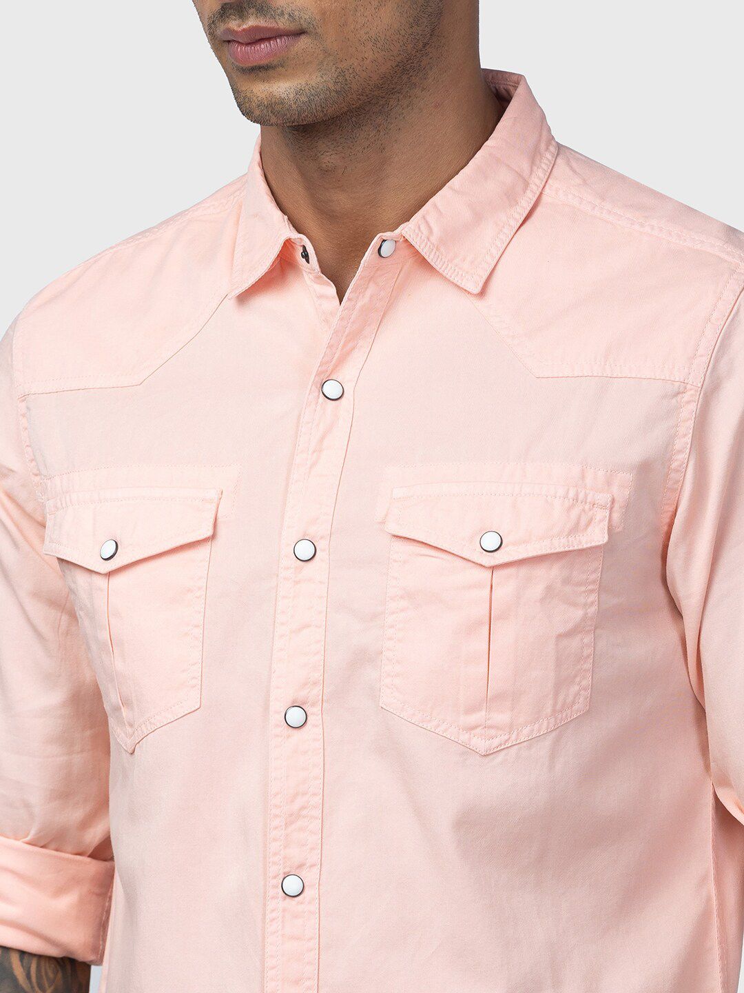 SPYKAR Men Slim Fit Casual Cotton Shirt