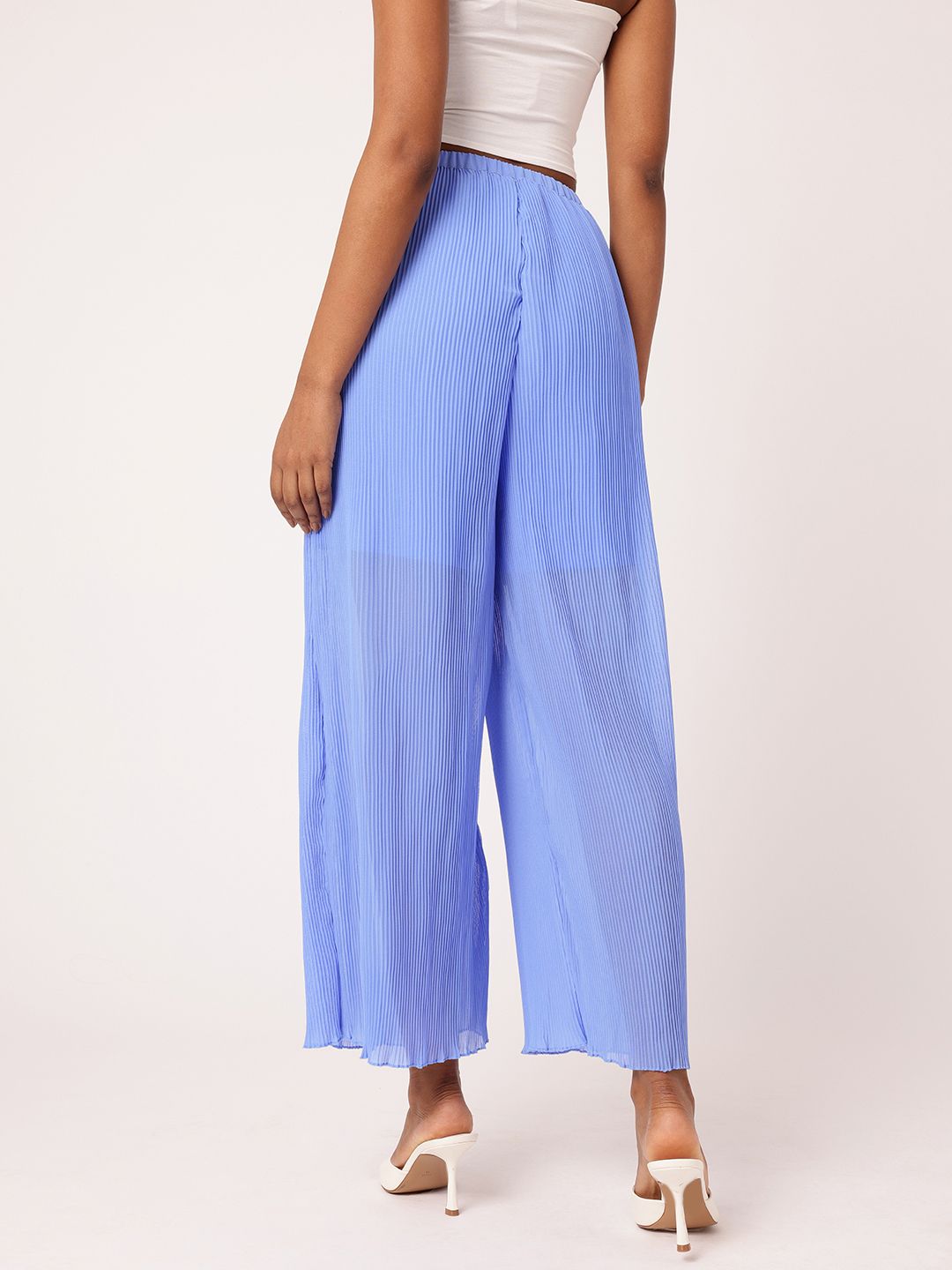 DressBerry Women Charming Accordion Flow Wide Leg Trousers