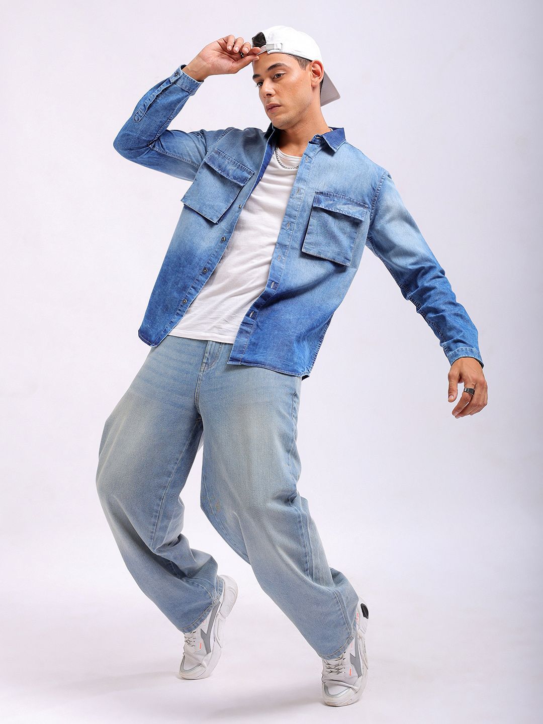 The Indian Garage Co Faded Spread Collar Long Sleeves Casual Shirt